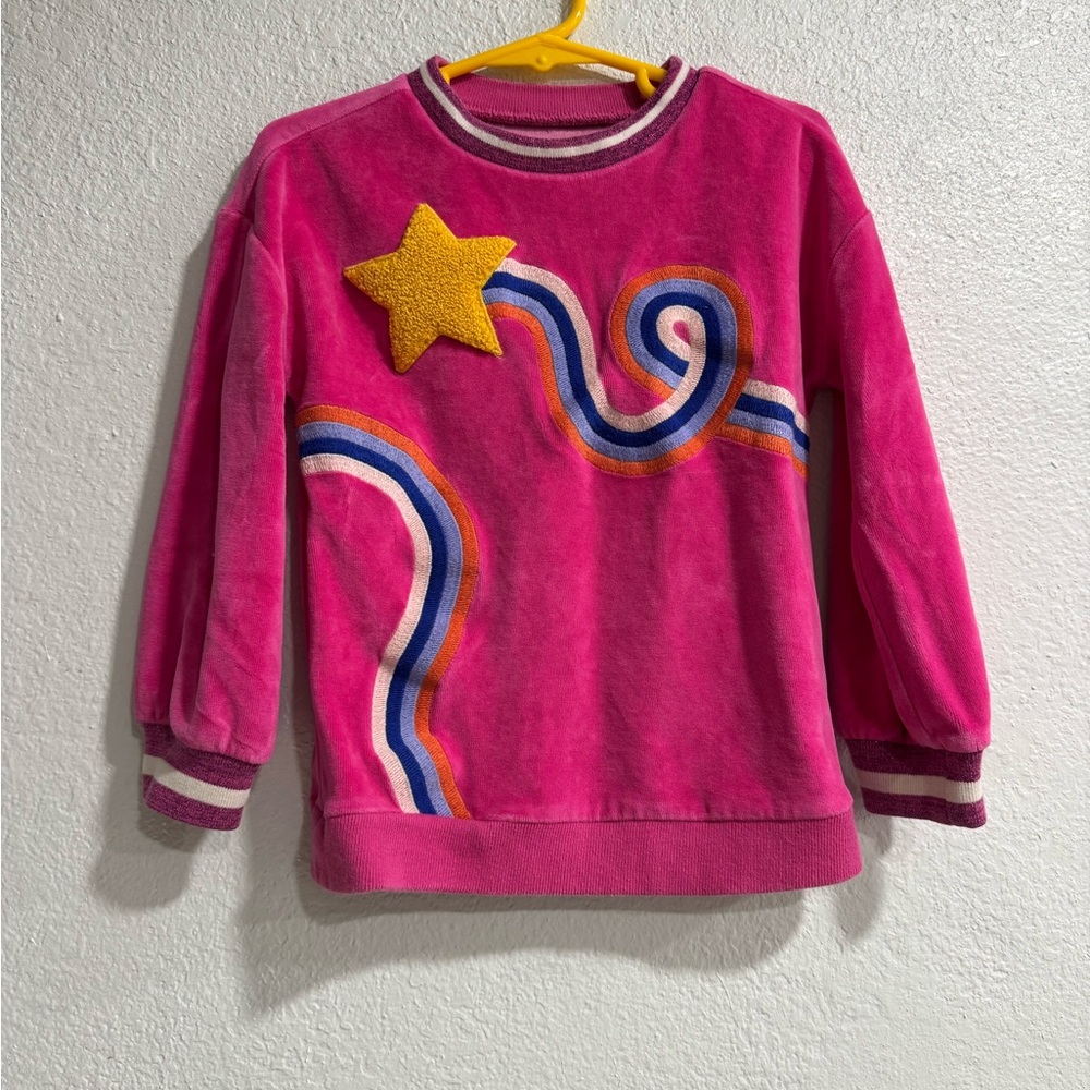 Tucker + Tate Pink Terrycloth Shooting Star Sweater